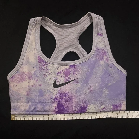 Nike Sports Bras - Blue & Light Gray with Purple Stripe B1 - Picture 6 of 12